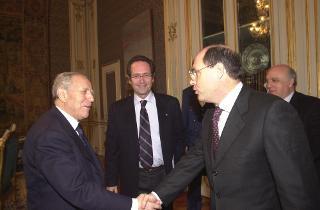 Incontro con il Prof. Roberto Zaccaria e il Dott. Claudio Cappon, rispettivamente Presidente e nuovo Direttore generale della RAI, Palazzo del Quirinale