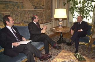 Incontro con il Prof. Roberto Zaccaria e il Dott. Claudio Cappon, rispettivamente Presidente e nuovo Direttore generale della RAI, Palazzo del Quirinale