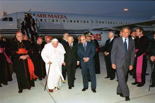 Incontro del Presidente della Repubblica con Sua Santità Giovanni Paolo II al rientro dalla visita in Grecia, Siria e Malta