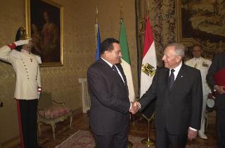 Incontro con il Presidente della Repubblica Araba d'Egitto, Hosny Mubarak e successiva colazione
