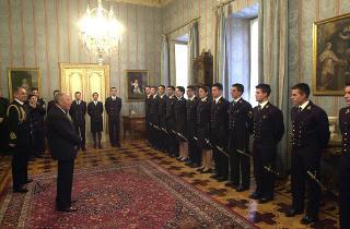 Incontro con una delegazione di Allievi dell'Accademia Navale di Livorno, in servizio di Guardia d'Onore al Palazzo del Quirinale