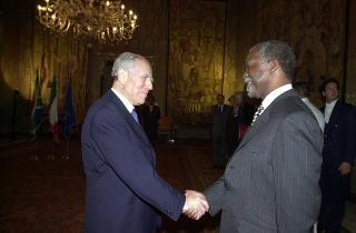 Incontro e successiva colazione in onore del Presidente della Repubblica del Sud Africa e della Signora Mbeki
