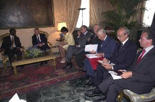 Incontro e successiva colazione in onore del Presidente della Repubblica del Sud Africa e della Signora Mbeki