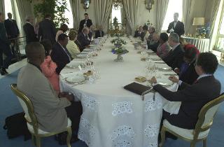 Incontro e successiva colazione in onore del Presidente della Repubblica del Sud Africa e della Signora Mbeki