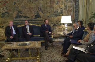 Incontro con Roberto Zaccaria, Presidente della RAI, con i Direttori Generali della RAI, BBC, France Television, France 2, RTVE e ZDF