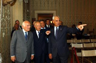 Intervento del Presidente della Repubblica a Palazzo Giustiniani per l'inaugurazione della mostra &quot;11 settembre 2001. Così il mondo l'ha visto&quot;