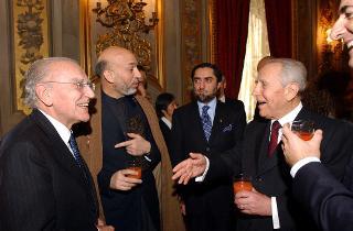 Incontro del Presidente della Repubblica con il Presidente dello Stato Islamico Transitorio dell'Afghanistan, Hamid Karzai