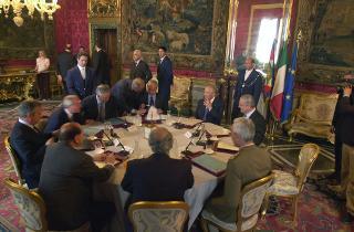 Il Presidente Ciampi presiede il Consiglio supremo di difesa al Quirinale