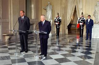 Incontro del Presidente della Repubblica con il Presidente della Repubblica Francese, Jacques Chirac
