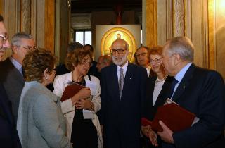 Il Presidente Ciampi in visita alla città di Padova osserva i capolavori di Giotto nella Cappella degli Scrovegni