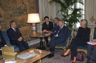 Incontro con Li Lanqing, Vice Primo Ministro della Repubblica Popolare Cinese