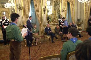 Incontro con una delegazione della Federazione Italiana dello Scoutismo, in occasione del 20° Jamboree Mondiale dello Scoutismo