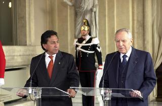 Visita ufficiale del Presidente della Repubblica del Perù e della Signora Toledo