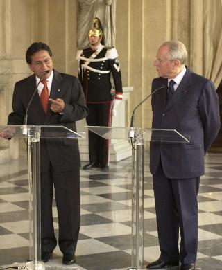 Visita ufficiale del Presidente della Repubblica del Perù e della Signora Toledo