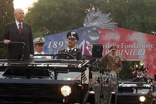 Intervento del Presidente della Repubblica alla celebrazione del 189° anniversario di fondazione dell'Arma dei Carabinieri
