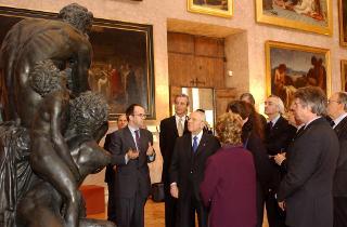 Visita del Presidente della Repubblica presso Villa Medici alla Mostra &quot;Da Ingres a Degas. Gli artisti francesi a Roma&quot;