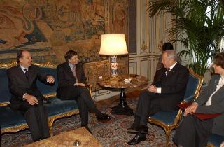 Incontro con Bill Gates, Presidente della Microsoft Corporation, con Umberto Paolucci, Vice Presidente della Società e con Mauro Meanti Amministratore Delegato della Microsoft Italia