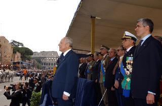 Partecipazione del Presidente della Repubblica alla parata militare in occasione della Festa della Repubblica