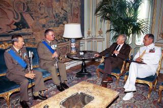 Incontro con Gianfranco Ottogalli e Giulio Fraticelli, rispettivamente Capo di Stato Maggiore dell'Esercito uscente ed entrante