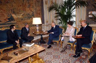 Incontro con Carlo Sangalli e Giuseppe Tripoli, rispettivamente Presidente e Segretario generale dell'Unione Italiana delle Camere di Commercio, Industria, Artigianato e Agricoltura