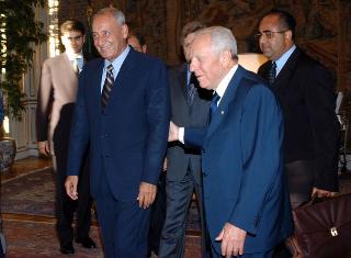 Incontro con il Sig. Nabih Berri, Presidente dell'Assemblea Nazionale Libanese, Palazzo del Quirinale
