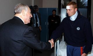 Visita ai militari sopravvissuti all'attentato a Nassiriya in Iraq, ricoverati nel Policlinico Militare di Roma