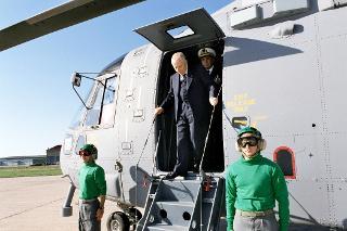 Intervento del Presidente della Repubblica al varo del primo sommergibile U212A, costruito dalla FINCANTIERI, Genova