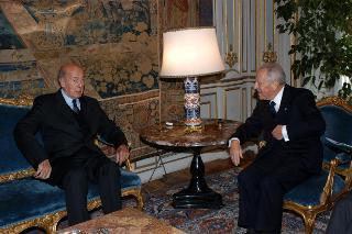 Incontro con  Valery Giscard d'Estaing, Presidente della Convenzione Europea, Palazzo del Quirinale