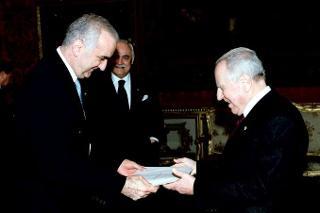 S.E. Sig. Melhem Nasri Mistou, nuovo Ambasciatore del Libano: presentazione Lettere Credenziali, Palazzo del Quirinale