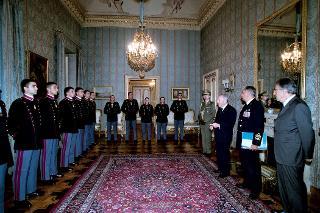 Incontro con una delegazione di Allievi dell'Accademia Militare di Modena in servizio di Guardia d'Onore al Palazzo del Quirinale