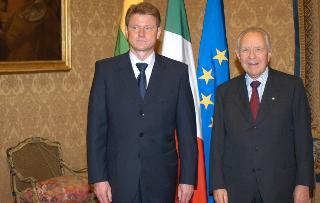 Incontro con S.E. Sig. Rolandas Paksas, Presidente della Repubblica di Lituania, Palazzo del Quirinale
