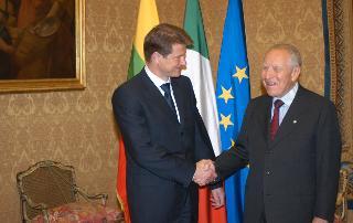 Incontro con S.E. Sig. Rolandas Paksas, Presidente della Repubblica di Lituania, Palazzo del Quirinale