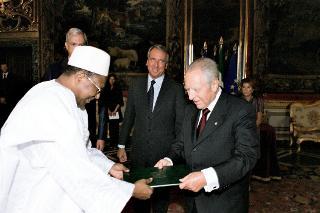 S.E. Sig. Mamadou Sissoko, nuovo Ambasciatore del Burkina Faso: presentazione Lettere Credenziali, Palazzo del Quirinale