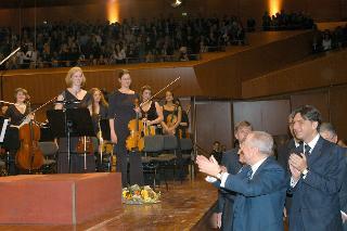 Intervento del Presidente della Repubblica al concerto eseguito dalla Gustav Mahler Jugend Orchester, diretta dal M° Claudio Abbado, Roma, Parco della Musica