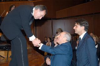 Intervento del Presidente della Repubblica al concerto eseguito dalla Gustav Mahler Jugend Orchester, diretta dal M° Claudio Abbado, Roma, Parco della Musica