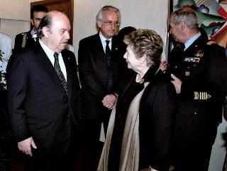 La Signora Franca Pilla Ciampi alla presentazione del film per la televisione "Raccontami una storia" prodotto dalla Rai, Roma