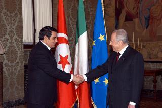 Incontro con il Presidente della Repubblica Tunisina, S.E. il Signor Zine el Abidine Ben Ali