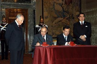 Incontro con il Presidente della Repubblica Tunisina, S.E. il Signor Zine el Abidine Ben Ali