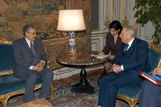 Incontro con il Sig. Lakhdar Brahimi, Consigliere Speciale del Segretario Generale delle Nazioni Unite, Palazzo del Quirinale