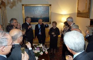 Brindisi in occasione del quinto anniversario dell'elezione a Presidente della Repubblica