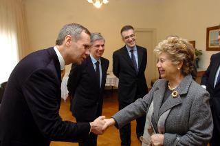 La Signora Franca Pilla Ciampi in visita alla Fondazione "Gigi Ghirotti", Roma