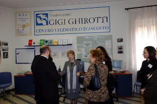 La Signora Franca Pilla Ciampi in visita alla Fondazione "Gigi Ghirotti", Roma