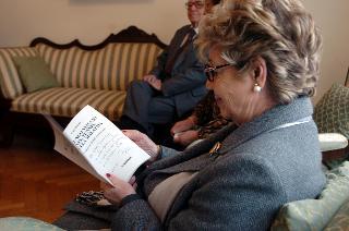 La Signora Franca Pilla Ciampi in visita alla Fondazione "Gigi Ghirotti", Roma