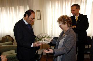 La Signora Franca Pilla Ciampi in visita alla Fondazione "Gigi Ghirotti", Roma