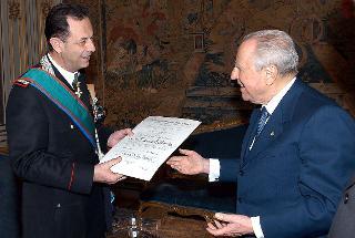 Incontro con il Gen. C.A. Luciano Gottardo, nuovo Comandante Generale dell'Arma dei Carabinieri, Palazzo del Quirinale