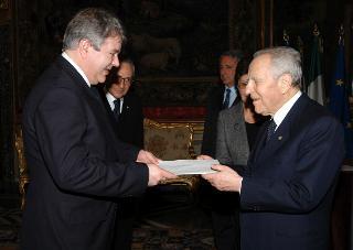 S.E. Sig. Alexei Meshkov, nuovo Ambasciatore della Federazione Russa: presentazione  Lettere Credenziali, Palazzo del Quirinale