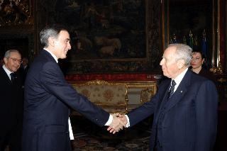 S.E. il Sig. Anastassis Mitsialis, nuovo Ambasciatore della Grecia: presentazione Lettere Credenziali, Palazzo del Quirinale