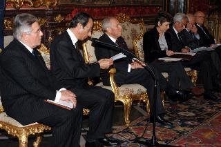 Incontro con una delegazione dell'Università degli Studi di Torino e della Conferenza dei Rettori delle Università Italiane, in occasione del VI centenario di fondazione del predetto Ateneo