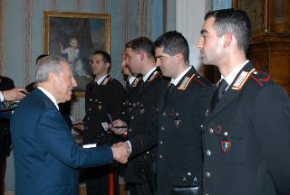 Incontro con il Gen. B. Francesco Russo, Comandante della Scuola Marescialli e Brigadieri dei Carabinieri di Firenze, Palazzo del Quirinale
