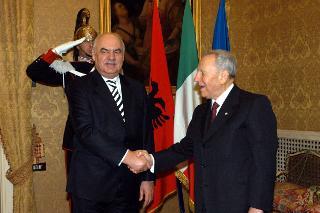 Incontro con il Sig. Alfred Moisu, Presidente della Repubblica d'Albania, Palazzo del Quirinale